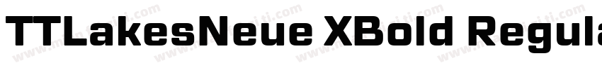 TTLakesNeue XBold RegularVersion字体转换